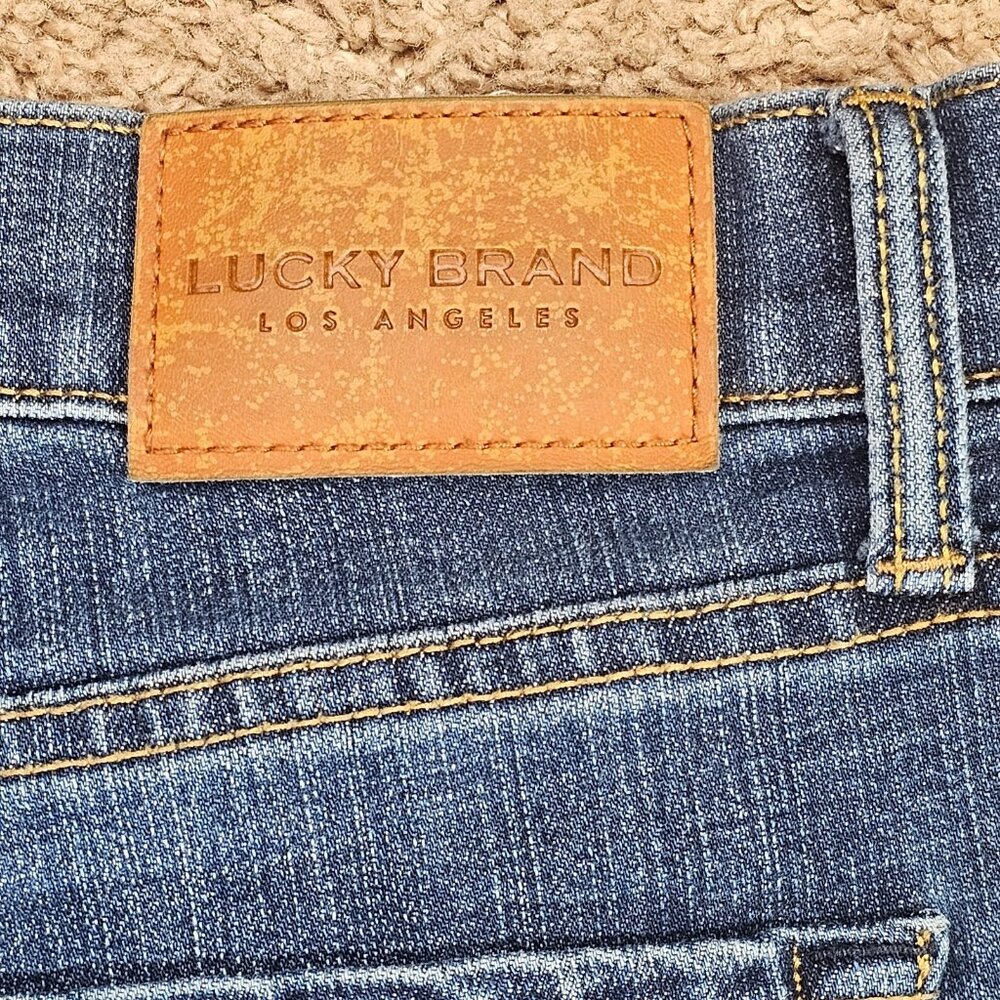 Lucky Brand 121 Slim Straight Jeans Men Tag 36x30 Act 38x28.5 Blue Stretch Denim - Picture 3 of 13